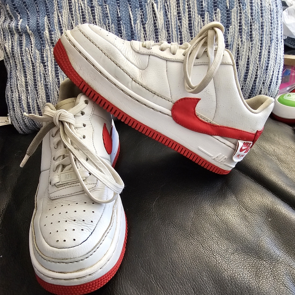 Nike Air Force 1 Sneakers Nike AF 1 Jester University Red White Women's Size 6.5
